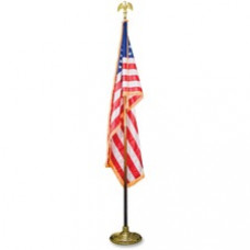 Advantus Goldtone Eagle Deluxe U.S. Flag Set - United States - 60