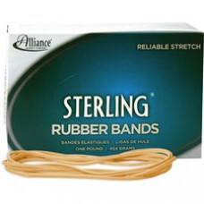 Alliance Rubber 25405 Sterling Rubber Bands - Size #117B - Approx. 250 Bands - 7" x 1/8" - Natural Crepe - 1 lb Box
