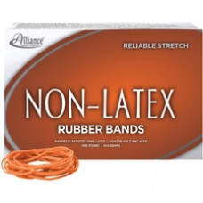 Alliance Rubber 37196 Non-Latex Rubber Bands - Size #19 - 1 lb. box contains approx. 1440 bands - 3 1/2" x 1/16" - Orange