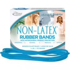 Alliance Rubber 42179 Non-Latex Rubber Bands with Antimicrobial Protection - Size #117B - 1/4 lb. box contains approx. 63 bands - 7