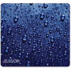 Allsop Naturesmart Mouse Pad - Raindrop - 0.1" x 8.5" Dimension - Rubber Base, Cloth Surface, Natural Rubber Base