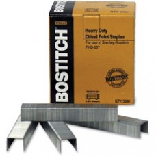 Bostitch PHD-60 Stapler Heavy Duty Premium Staples - Heavy Duty - Holds 60 Sheet(s) - Chisel Point - Silver - 5000 / Box