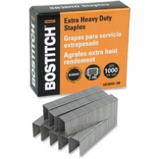 Bostitch B380-HD Stapler Heavy Duty Premium Staples - 100 Per Strip - Heavy Duty - Holds 180 Sheet(s) - for Paper - Chisel Point - Silver - Steel - 1000 / Box