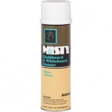 MISTY Chalkboard/Whiteboard Cleaner - Foam Spray - 0.15 gal (19 fl oz) - Sassafrass Scent - 12 / Carton - White
