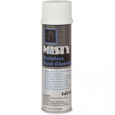 MISTY Stainless Steel Cleaner - Aerosol - 15 fl oz (0.5 quart) - Lemon Scent - 1 Each - Clear