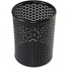 Artistic Urban Collection Punched Metal Pencil Cup - Metal - 1 Each - Black
