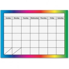 Ashley 1-month Dry Erase Magnetic Calendar - Academic - Monthly, Weekly, Daily - 8 1/2" x 11" - Multicolor - Write on/Wipe off, Dry Erase Surface, Magnetic