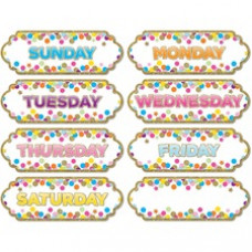 Ashley Magnetic Confetti Days Timesavers - 8 - Die-cut, Write on/Wipe off - 1 / Each - Multicolor