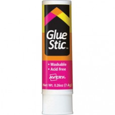 Avery® Permanent Glue Stic - 0.26 oz - Fabric, Polystyrene - Non-toxic, Odorless - 1 Each - White