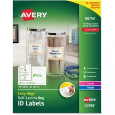 Avery® Easy Align(R) Self-Laminating ID Labels, Permanent Adhesive, 2-5/16