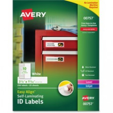 Avery® Easy Align(R) Self-Laminating ID Labels, Permanent Adhesive, 1-1/32