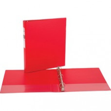 Avery® Economy Binders with Round Rings - 1" Binder Capacity - Letter - 8 1/2" x 11" Sheet Size - 175 Sheet Capacity - 3 x Round Ring Fastener(s) - 2 Internal Pocket(s) - Vinyl - Red - Recycled - 1 Each
