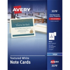 Avery® Note Card - White - 1 / Carton - Textured