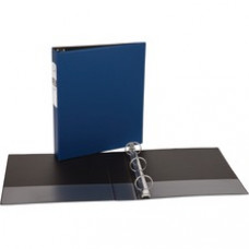 Avery® Economy Binders with Round Rings - 1 1/2" Binder Capacity - Letter - 8 1/2" x 11" Sheet Size - 275 Sheet Capacity - 3 x Round Ring Fastener(s) - 2 Internal Pocket(s) - Vinyl - Blue - Recycled - 1 Each