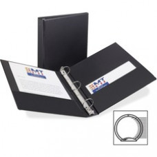 Avery® Economy Binder, 1.5" Round Ring, 275-Sheet Capacity, Black, 1 Binder (3401) - 1 1/2" Binder Capacity - Letter - 8 1/2" x 11" Sheet Size - 275 Sheet Capacity - 3 x Round Ring Fastener(s) - 2 Internal Pocket(s) - 