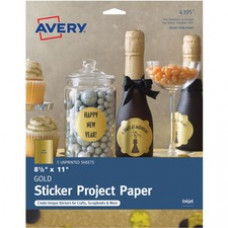 Avery® Inkjet Copy & Multipurpose Paper - Gold - Letter - 8 1/2