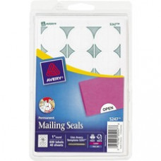 Avery® Mailing Seals, Permanent Adhesive, 1