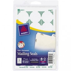 Avery® Mailing Seals, Permanent Adhesive, Clear, 1