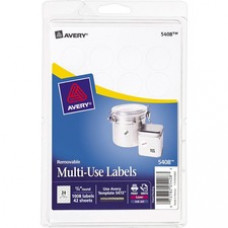Avery® Removable ID Labels - Removable Adhesive - 3/4