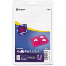 Avery® Removable ID Labels - Removable Adhesive - 1/2