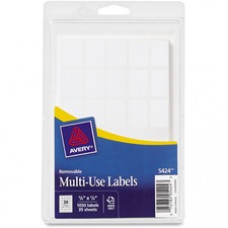 Avery® Removable ID Labels - Removable Adhesive - 5/8
