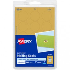 Avery® Gold Metallic Mailing Seals - Round - 1