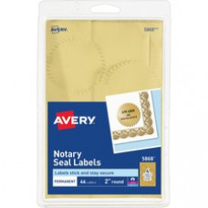 Avery® Printable Gold Foil Notarial Seals - Round - 2