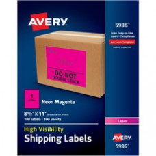 Avery® High Visibility Neon Shipping Labels - 11