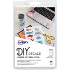 Avery® Surface Safe Sticker - Fun Theme/Subject - Durable, Removable, Printable, Water Resistant, Wear Resistant, Tear Resistant - 4