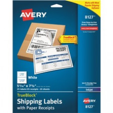 Avery® TrueBlock Paper Receipt Shipping Labels - 5 1/16