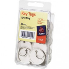 Avery® Key Tags, Split Ring, 1-1/4