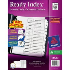 Avery® Ready Index Customizable Table of Contents Black & White Dividers - 12 x Divider(s) - Printed Tab(s) - Month - Jan-Dec - 12 Tab(s)/Set - 8.5