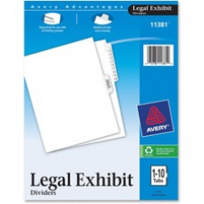 Avery® Premium Collated Legal Exhibit Divider Sets - Avery Style - 11 x Divider(s) - Printed Tab(s) - Digit - 1-10 - 11 Tab(s)/Set - 8.5