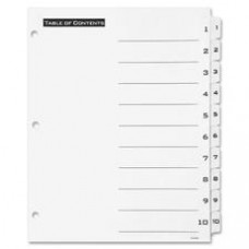Avery® Office Essentials Table 'n Tabs Dividers - Printed Tab(s) - Digit - 1-10 - 8.5