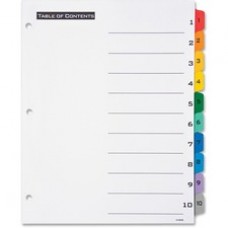 Avery® Office Essentials® Table 'n Tabs(R) Dividers with Multicolor Tabs, 1-10 Tab, 1 Set (11671) - 10 x Divider(s) - Printed Tab(s) - Digit - 1-10 - 10 Tab(s)/Set - 8.5