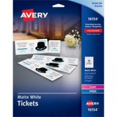 Avery® Blank Printable Tickets, Tear-Away Stubs, Perforated Raffle Tickets, 1-3/4