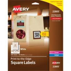 Avery® Easy Peel(R) Labels, Sure Feed(TM) TrueBlock(R), Permanent Adhesive, Square 1.5