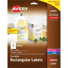 Avery® Durable Water-resistant Wraparound Labels - 3 1/4