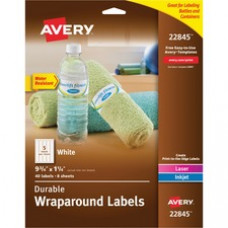 Avery® Water-Resistant Wraparound Labels, Permanent Adhesive, 9-3/4