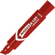 Avery® Marks A Lot(R) Permanent Markers, Jumbo Desk-Style Size, Chisel Tip, Red Marker (24147) - 15.875 mm Marker Point Size - Chisel Marker Point Style - Red - Red Barrel - 1 Each