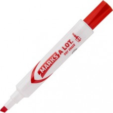 Marks-A-Lot Desk Style Dry Erase Markers - Broad Marker Point - Chisel Marker Point Style - Red - 12 / Box