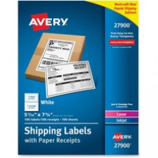 Avery® Shipping Labels Paper Receipts, Permanent Adhesive, 5-1/16