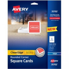 Avery® Clean Edge Inkjet Printable Multipurpose Card - White - 110 Brightness - 2 1/2