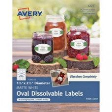 Avery® Oval Dissolvable Labels - 1 1/2