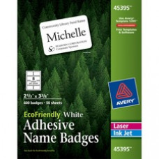 Avery® EcoFriendly Adhesive Name Badges, 2-1/3