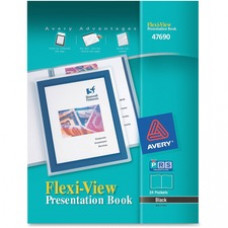 Avery® Flexi-View(R) Presentation Book, Black, 24 Page Book (47690) - Letter - 9 1/2