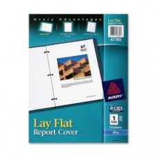 Avery® Lay Flat View Report Cover w/Flexible Fastener, Letter, 50-Sheet Capacity, 1 Blue Folder (47780) - 1/2
