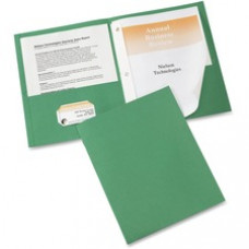 Avery® Two-Pocket Folders, 70-Sheet Capacity, 25 Green Folders (47977) - Letter - 8 1/2