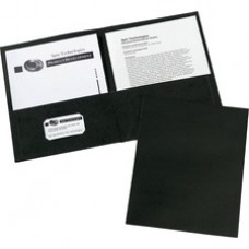 Avery® Two-Pocket Folders, 40-Sheet Capacity, 25 Black Folders (47988) - Letter - 8 1/2