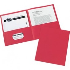 Avery® Two-Pocket Folders, 40-Sheet Capacity, 25 Red Folders (47989) - Letter - 8 1/2